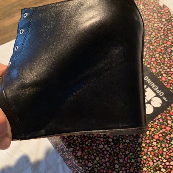 Chloe Sevigny for Opening Ceremony Wedge shoe black leather lace up - Picture 2 of 6